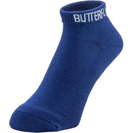 Butterfly Table Tennis Socks, Antibacterial, Odor Resistant, Wide Heel, Ankle Length, Short Collar Socks III 92520, 178: Navy, L