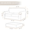 KEKUOU 3 Pieces Stretch Couch Covers for 2 Cushion Couch