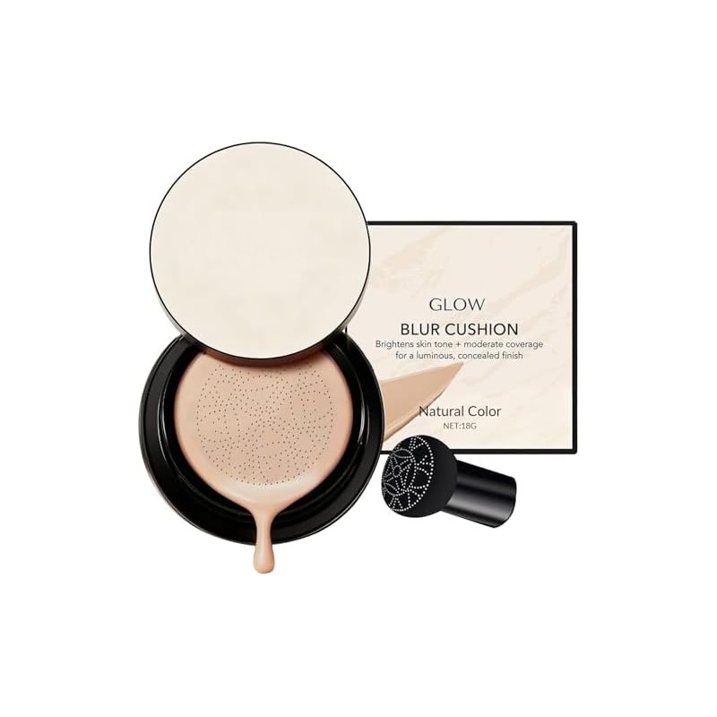 Base Cushion CC Natural con Aplicador Hongo – Cobertura 24h