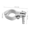 Mipcase 2pcs Stainless Steel Hinged Jaw Slide Clamp Grade Fitting