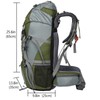 Loowoko 50L Hiking Backpack with Rain Cover - Lightweight &