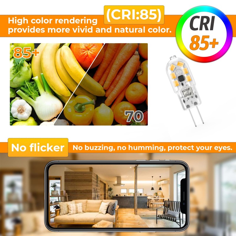 YUIIP G4 LED Bulb, AC/DC 12V JC G4 Bi Pin