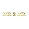 Gold"Mr & Mr" Letter Banner- 1 pc.