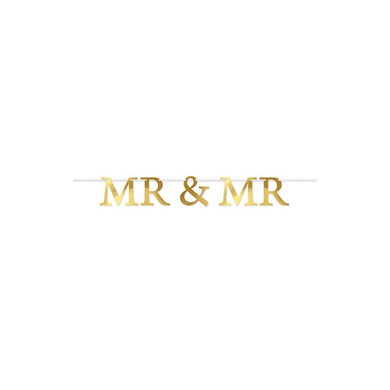 Gold"Mr & Mr" Letter Banner- 1 pc.