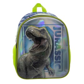 Ruz-Backpack Mochila Mochila 3D Metálico Kínder Niño Universal Jurassic World Evergreen