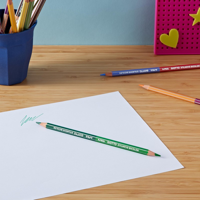 Giotto 257200 Stilnovo Bicolor, 18 Pastels Double Color, 3.3. mm