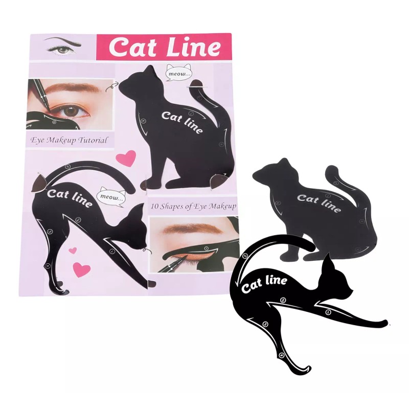 Bisutex Delineador Ojos Plantilla De Gato Para Delinear Ojos Color