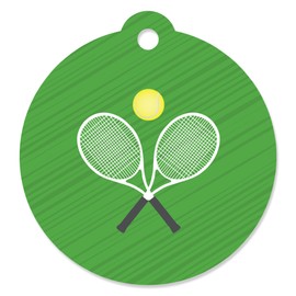 Big Dot of Happiness You Got Served - Tennis - Baby Shower or Tennis Ball Birthday Party Favor Gift Tags (Set of 20)