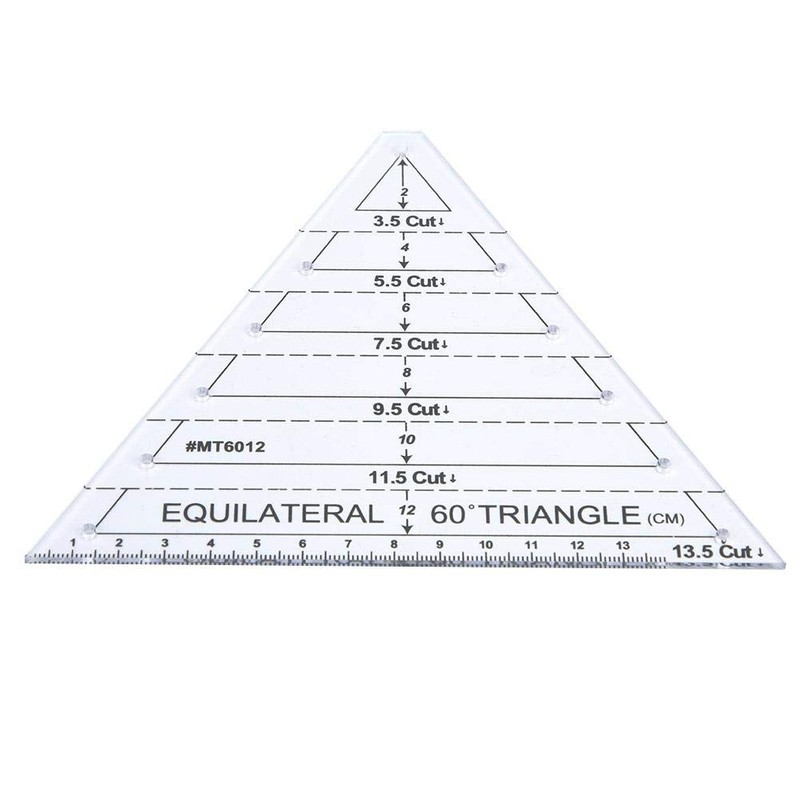 Quilting Ruler, Triangle Patchwork Ruler Acrylic Cutting Ruler Quilting Templates