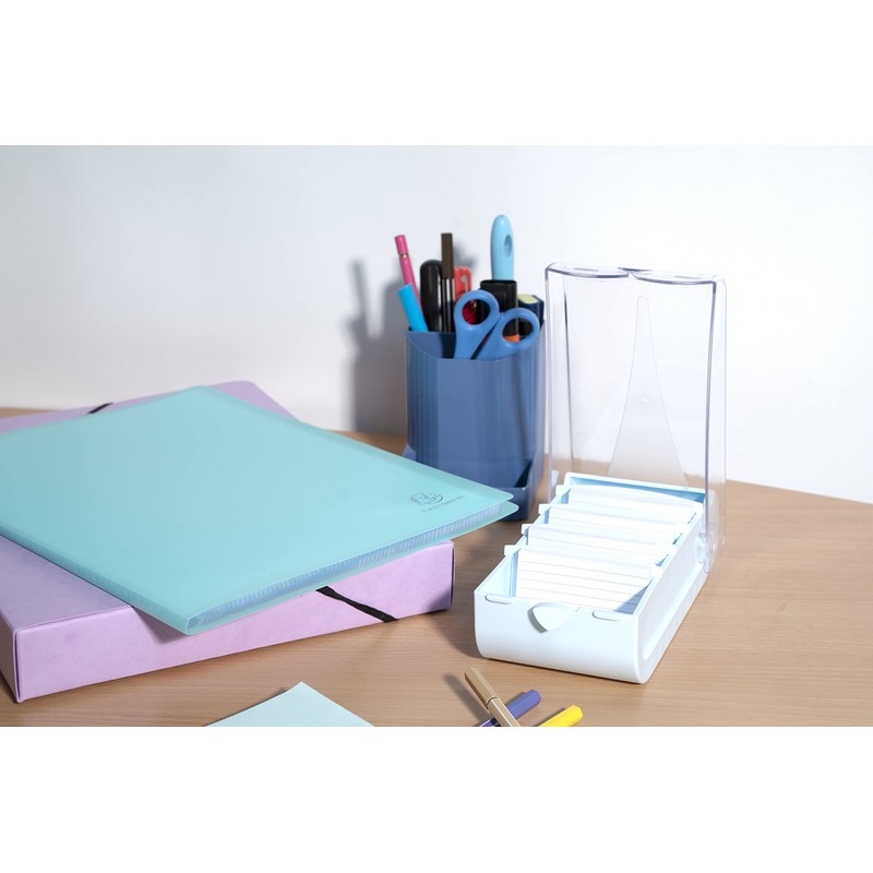 Exacompta Bunnybox 5336223D Flashcard File Pastel Blue DIN A8 Landscape