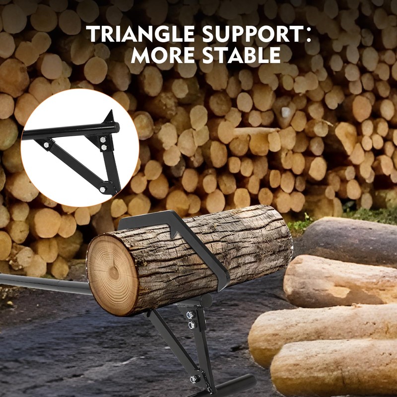 FAHKNS 50.8" Long Handle Log Lifter, Ups to 25" in
