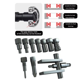 Suprwin Motorcycle Bearing Puller,Blind Bearing Puller Remover,12pcs Motorcycle Hand Puller, Wheel Bearing Removal Tool, Heavy Duty 8-25mm Wheel Hub Tool Set