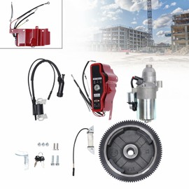 CNCEST Electric Start Kit Flywheel Starter Motor Key Box for Honda Gx270 9HP Gx240 8HP