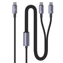 enablink USB C Multi Kabel, 2 IN 1 3A 1.2M USB C auf USB C Ladekabel 60W 12W Schnellladekabel Kompatibel mit Phone 15/15Pro/15Plus/15Pro Max/Pad/Sam sung Galaxy/Tablets, Flecht-Design