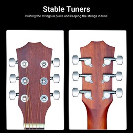 6pcs Clavijas de cuerda de guitarra selladas Sintonizadores de bloqueo 3L3R Clavijas de afinación Sintonizadores de cuerda Sintonizador de guitarra acústica eléctrica Cabezales de máquina Perillas 3