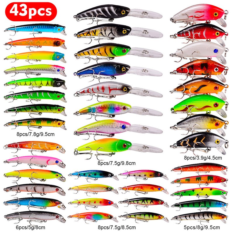 Fishing Lures Set Artificial Hard Bait Bionic Fishing Lure Minnow