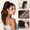 2 Pieces Hair Extensions Braid Dark Brown Ponytail Hairpiece Real