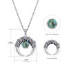 Corato Moonstone Necklace for Women Turquoise Crescent Moon Necklace Sterling