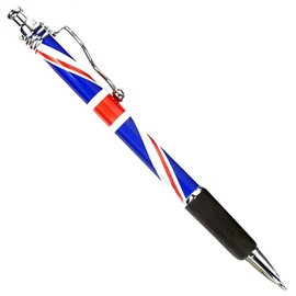 Union Jack Ballpoint Pens (3) - London Souvenir Wavy Clip Pens
