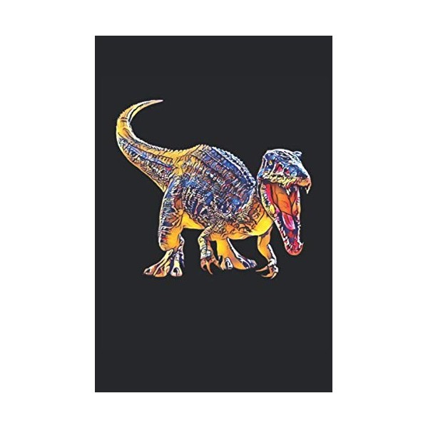 Baryonyx Notebook: Paperback 6x9 inch (15,24cm x 22,86cm) checkered with