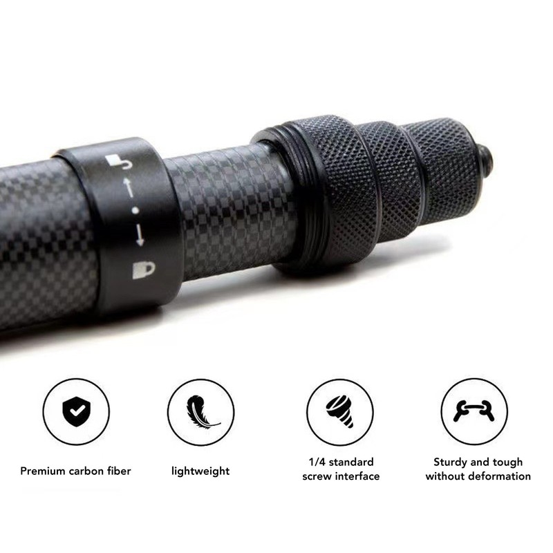 Action Camera Selfie Stick 118 Inch 7 Section Carbon Fiber
