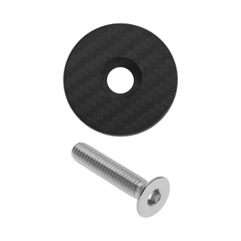 SING F LTD Carbon Fiber Headset Top Cap with Steel Screw M6 x 35mm for 1-1/8 Inch Bicycle Steering Tubes MTB Road Bike Parts Cycling Components