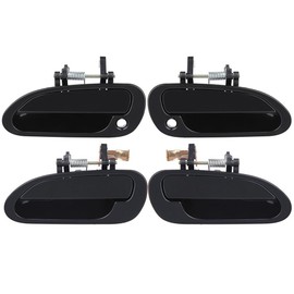 ECCPP - Tiradores de puerta exteriores exteriores exteriores delanteros traseros del lado del conductor de repuesto para 1998 1999 2000 2001 2002 para Honda Accord Black (4 piezas)