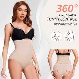 AliyaFeng Shapewear Underwear for Women Tummy Control Underwear High Waist Body Shaper Panties Seamless Shaping Briefs Nude