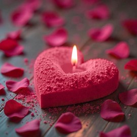 Shrida Naturals Pearl Sand Wax Scented Candle - Red, 16oz/454g, 15 Cotton Wicks, Eco-Friendly & Non-Toxic Refillable Sand Wax, Long-Lasting Fragrance, Ideal for DIY & Cozy Home Decor