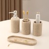 Bathroom Accessories Set, Bathroom Organizer Countertop, Soap Dispenser and Toothbrush