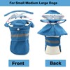 SMALLLEE_LUCKY_STORE Cute Shark Dog Raincoat with Clear Hood and Harness