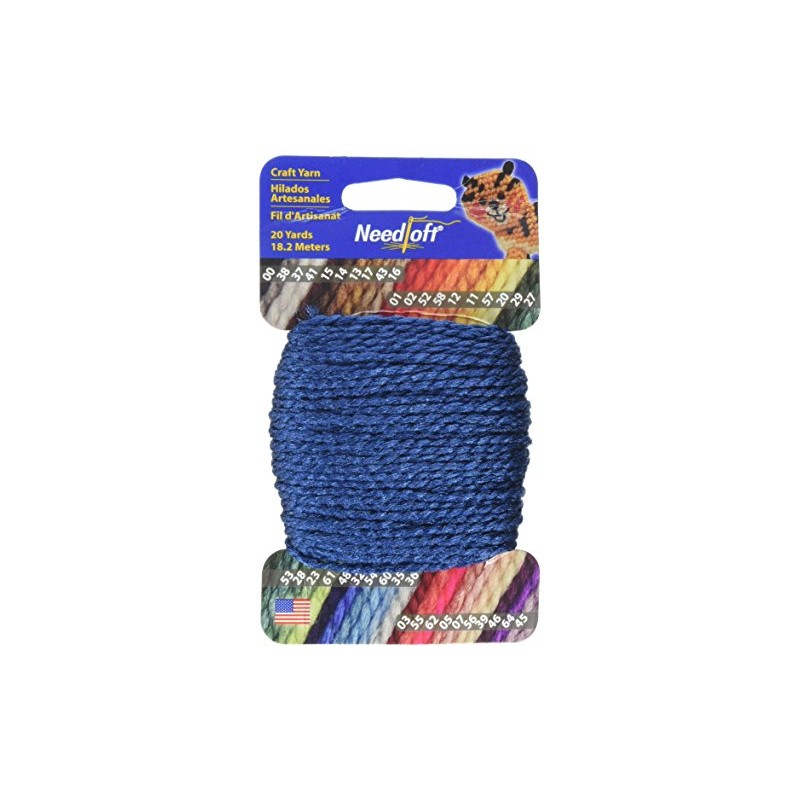 Cottage Mills Needloft Craft Yarn, 20-Yard, Dark Royal Blue