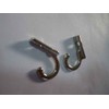 Pk of 2 Decorative Silver Coloured Hooks Single Hole 27mm