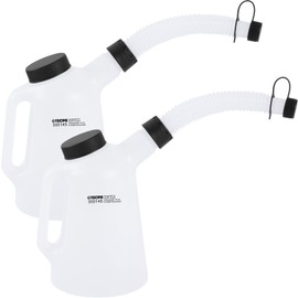 TECPO 2 x Oil Can 1 Litre Filling Can Measuring Jug Measuring Cup Pourer