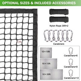 Diolili Golf Sports Net,Ball Hitting Barrier Netting Heavy Duty Golf Netting High Impact Net…