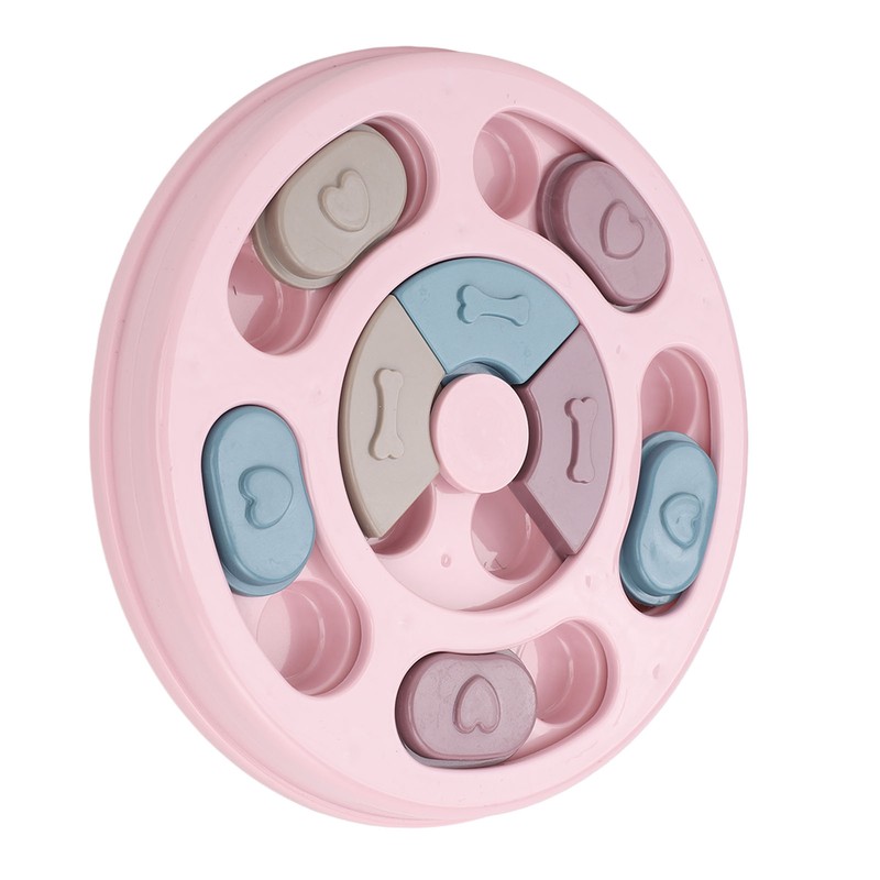 Pet Treat Puzzle Toy Interactive Prevent Slip Round Dog Slow