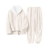Gihuo Women' s Fluffy Pajamas Set Fleece Pullover Pants Loose