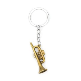 OBEISN Creative Mini Saxophone Keyring for Women, Modern Metallic Gift, Birthday Gift for Sister or Girlfriend, Silver2, S