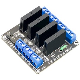 AZDelivery 4 Channel Relay Module 5V DC Solid State Relay Low Level Trigger Power Switch Relay Board Compatible with Arduino and Raspberry Pi