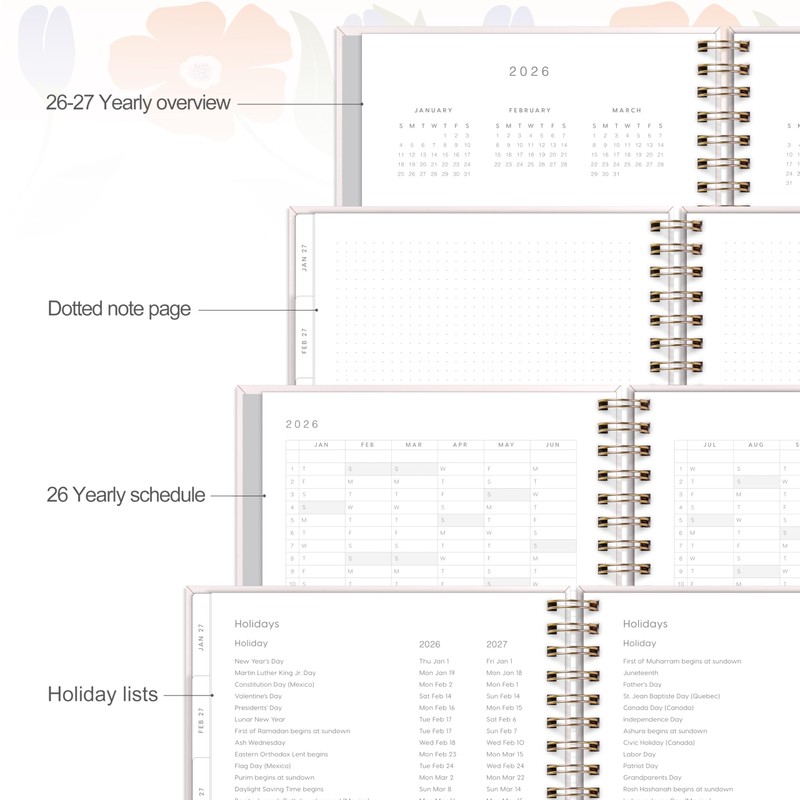 And Per Se 2026 Planner with Pattern, A4 Size-Daily, Weekly