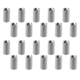 BEELUKY Threaded Insert M8 to M6, 20 Pieces Stainless Steel Reducing Nut Threaded Sleeve Thread Adapter Set for Thread Repair