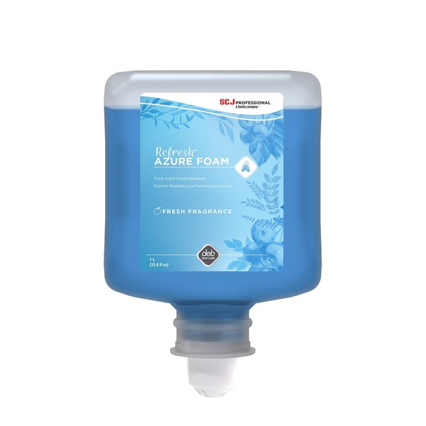SC Johnson Professional REFRESH Azure Foam Hand Soap 1 Liter, 33.814 Fl Oz (Pack Of 6)