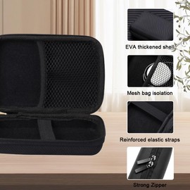 OQKAHIV 1 x HDD case for 2.5 hard drives and SSDs, robust and shockproof, for portable SSDs and external hard drives, hard travel carrying case, hard case travel carry for on the go