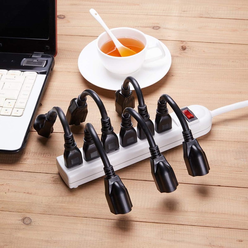 [ETL Listed] Miady Short Power Extension Cord Outlet Saver, 16AWG/13A,