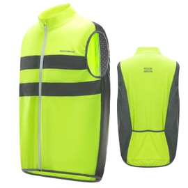 ROCKBROS Reflective Cycling Vest Women's Men's Cycling Vest Running Vest for Jogging, Cycling, Windproof, Breathable, M