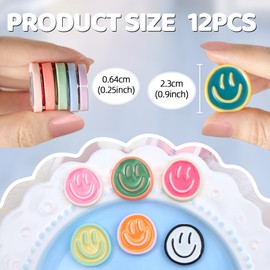 DIFIT 12 PCS Fridge Magnets Refrigerator Magnets, Mini Cute Magnets for Whiteboard Strong Magnets Resin Smile Locker Magnets Decorative Magnets Small Magnets for Fridge Kitchen Dishwasher(6 Colors)