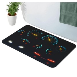 KRPTRIX Car Dashboard Bathroom Mat Quick Dry Non-Slip Rubber Backing Bath Mats Bathroom Rug for Kitchen, Shower Room, Bathtub, 16 x 24 Inches