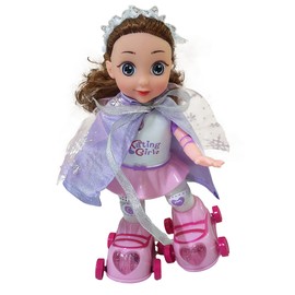 Electric Ice Skates Doll for Kids Cute Princess Ice Skates Doll Toy with Music and Lights Birthday New Year Gift for Baby Girls