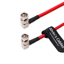 Alvin's Cables BNC 12G HD-SDI BNC Male to Male L-Shaped Coaxial Cable Original Cable for 4K Video Camera 1m Red
