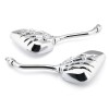 Unbranded Universal Chrome Skeleton Skull Hand Claw Motorcycle Rear View